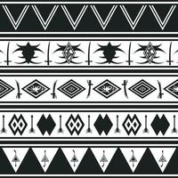 tradizionale arte proprio fatto etnico giungla tribale modello nero e bianca sfondo adatto per Stampa stoffa e confezione vettore