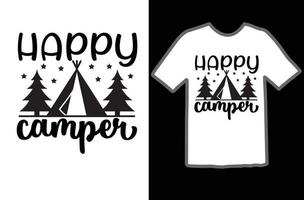 contento camper svg t camicia design vettore