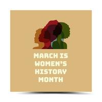 Da donna storia mese. Da donna giorno celebrazione sfondo design su marzo. sociale media inviare modelli vettore