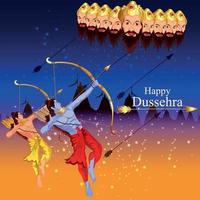 bellissimo banner sconto vendita dussehra vettore