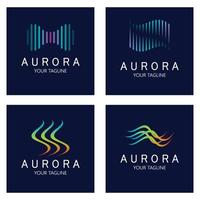 aurora logo design icona illustrazione vettore modello