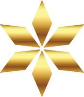 oro stella con su trasparente sfondo vettore