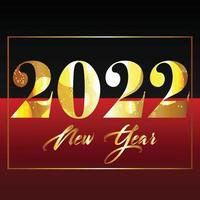 felice anno nuovo 2022 carta di celebrazione con glitter vettore