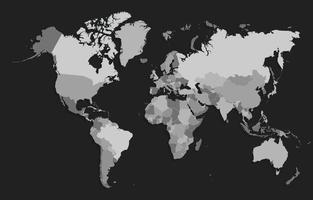 mondo carta geografica nero bianca sfondo concetto vettore