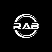 rab lettera logo design nel illustrazione. vettore logo, calligrafia disegni per logo, manifesto, invito, eccetera.