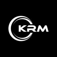 krm lettera logo design nel illustrazione. vettore logo, calligrafia disegni per logo, manifesto, invito, eccetera.