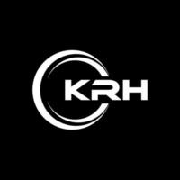 krh lettera logo design nel illustrazione. vettore logo, calligrafia disegni per logo, manifesto, invito, eccetera.