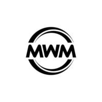 mwm lettera logo design nel illustrazione. vettore logo, calligrafia disegni per logo, manifesto, invito, eccetera.