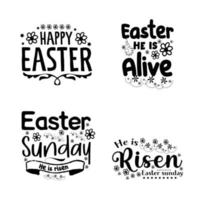 contento Pasqua lettering tipografia design. vettore