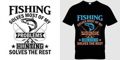 pesca vettore maglietta design campioni con illustrazione di un' pesce e un' pesca.