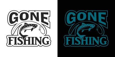 pesca vettore maglietta design campioni con illustrazione di un' pesce e un' pesca.