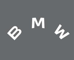 BMW marca logo auto simbolo nome bianca design Germania automobile vettore illustrazione con grigio sfondo