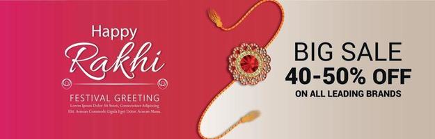 design rakhi per felice raksha bandhan vettore