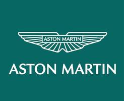 astone martin marca logo simbolo bianca con nome design Britannico macchine automobile vettore illustrazione con verde sfondo
