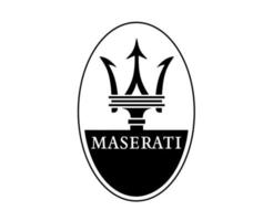 maserati marca logo auto simbolo nero design italiano automobile vettore illustrazione
