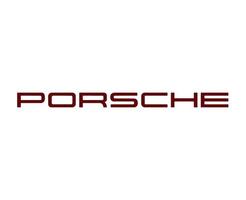 porsche logo marca auto simbolo nome rosso design Tedesco automobile vettore illustrazione
