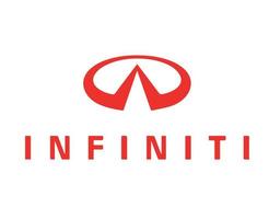 infiniti marca logo auto simbolo con nome rosso design Giappone automobile vettore illustrazione