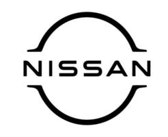 nissan marca logo auto simbolo nero design Giappone automobile vettore illustrazione