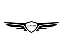 genesi marca logo auto simbolo nero design Sud coreano automobile vettore illustrazione