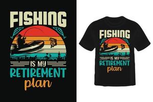 disegno della maglietta di pesca. vettore