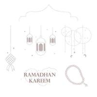 Ramadhan illustrazione imballare - lanterna, ornamenti vettore
