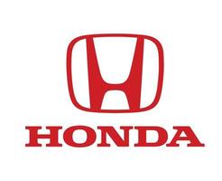 honda marca logo auto simbolo con nome rosso design Giappone automobile vettore illustrazione