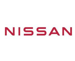 nissan marca logo auto simbolo nome rosso design Giappone automobile vettore illustrazione