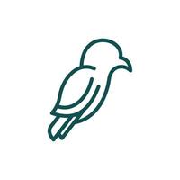 uccello linea semplicità creativo logo design vettore