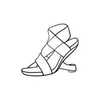 alto tacchi scarpe donna linea arte design vettore