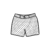 corto pantaloni linea illustrazione creativo design vettore