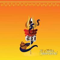 maha shivratri sfondo creativo shiling vettore