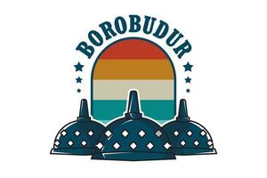 Borobudur logo design vettore