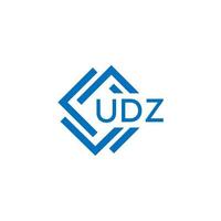 udz tecnologia lettera logo design su bianca sfondo. udz creativo iniziali tecnologia lettera logo concetto. udz tecnologia lettera design. vettore