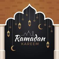 Ramadan kareem islamico design sfondo vettore