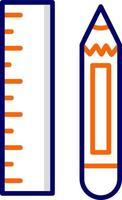 icona vettore matita e righello