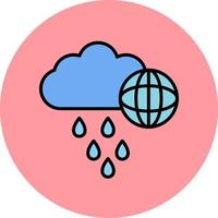 mondo piovoso giorno vettore icona