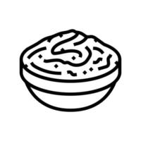 mascarpone formaggio cibo fetta linea icona vettore illustrazione