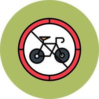 no bicicletta vettore icona