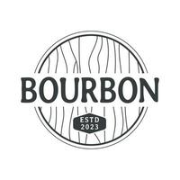 Bourbon di legno barile fusto emblema può essere Usato per classico americano birra logo design vettore