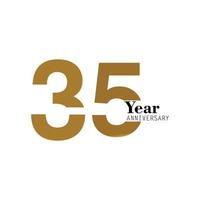 55 anni di anniversario logo modello vettoriale illustrazione design oro e bianco