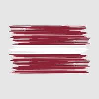 pennello bandiera lettonia vettore