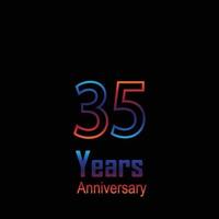 anniversario logo vettoriale modello design illustrazione arcobaleno e bianco