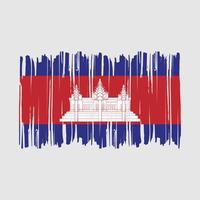 Cambogia bandiera spazzola vettore illustrazione