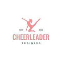 femmina bellezza danza cheerleader moderno logo design icona vettore illustrazione