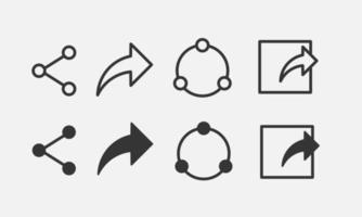 Condividere collegamento icona. frecce simbolo Condividere collegamento per ragnatela luogo. vettore illustrazione