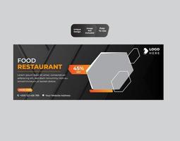 modello di progettazione post banner di promozione dei social media alimentare vettore