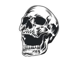 Vintage ▾ umano cranio vettore illustrazione per maglietta, logo e altri