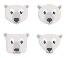 set di orsi polari dei cartoni animati. vettore