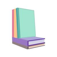 libri nel piatto design stile, vettore illustrazione