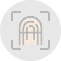 impronta digitale scansione vettore icona design